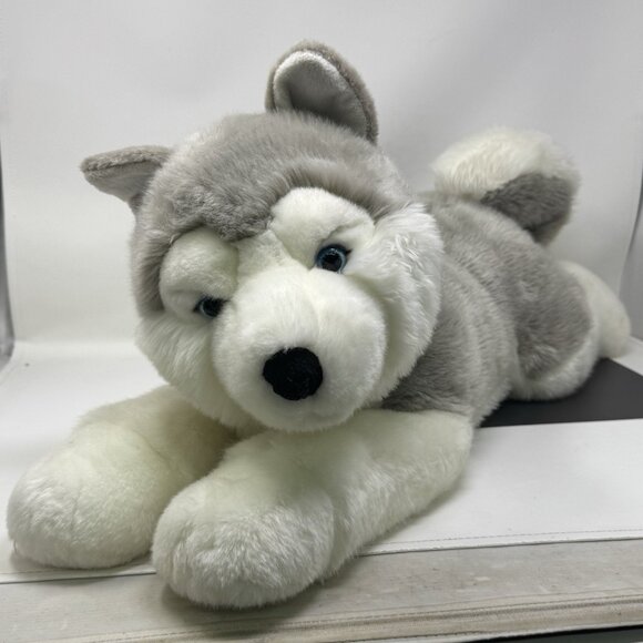 27in Aurora World  Husky Wolf Plush Dog Stuffed Animal Pillow Plush - Picture 1 of 14